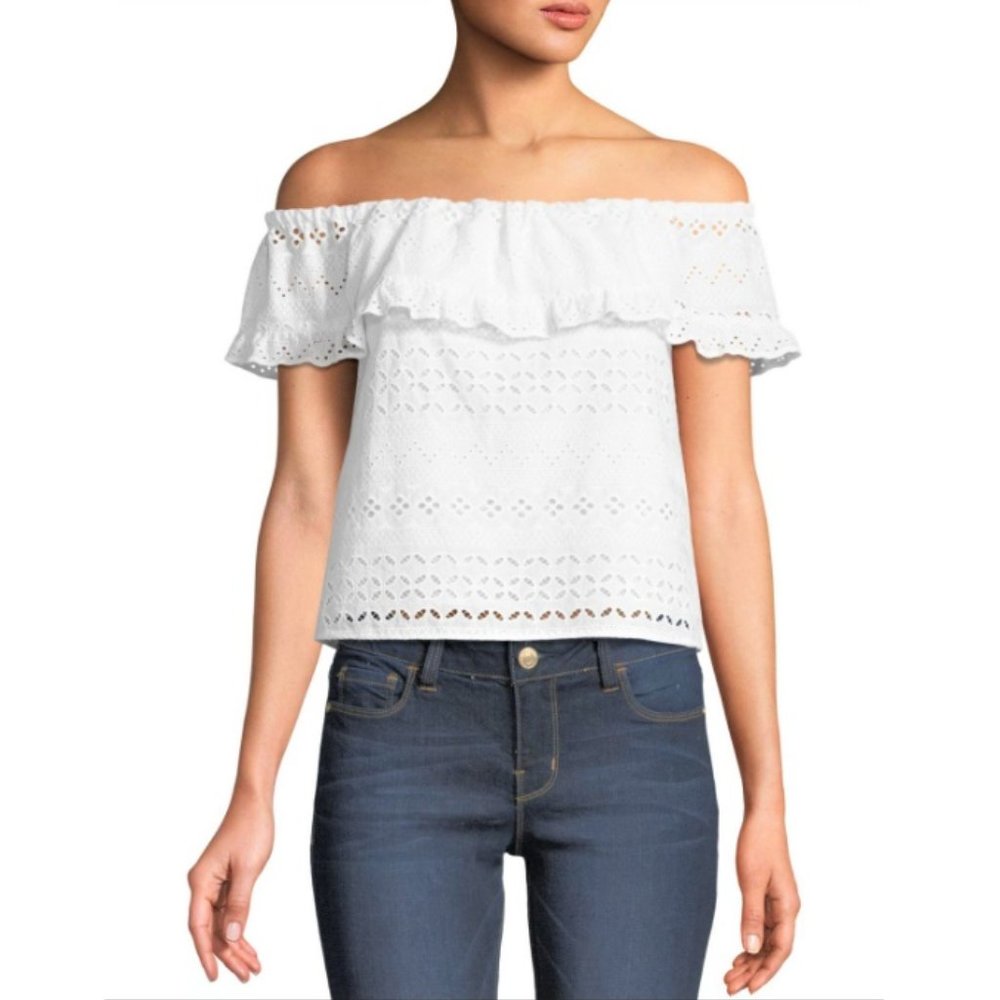 Rebecca Minkoff CELESTINE off shoulder blouse L